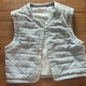 Light Denim Quilted Vest